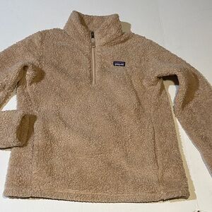 Patagonia Tan “Teddy Bear”  Kids Pullover with Kangaroo Pouch